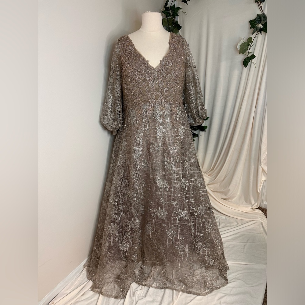Mac Duggal Elegant Silver Gown